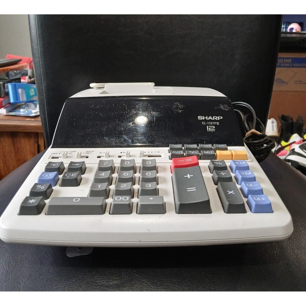 Sharp EL-1197P III. 12-Digit Electronic Printing Desktop Calculator.